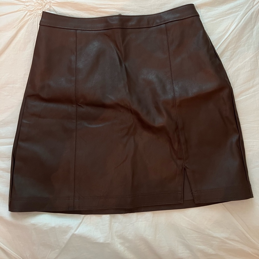 Abercrombie Vegan Leather Skirt